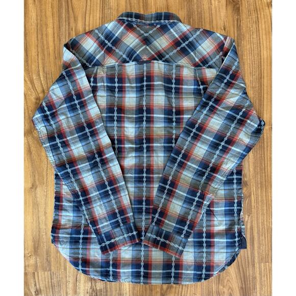MERIDIAN LINE Men’s Large Plaid Multi Colored Long Sleeve - Picture 3 of 7